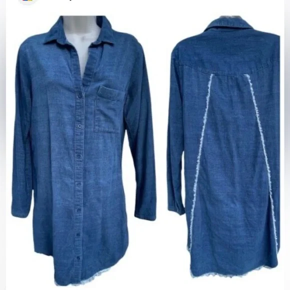 cloth & stone | Dresses | Anthropologie Cloth Stone Blue Corduroy Western  Boho Button Front Dress Nwt S | Poshmark